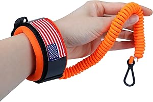 AFEISOL Jet Ski Boat Key Lanyard Wrist Strap Fit Most Mercury Marine Outboard, Boat Engine Stop Kill Switch Lanyards Emergency Safety Cut Off Cord Tether (Orange with wrist strap)