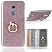 Produktbild Everainy Kompatibel für LG K10 2018/LG K11 Hülle Silikon Bumper Gummi Neu Cover mit Ring 360 Grad Ständer Hüllen für LG K10 2018 Handyhülle Stoßfest TPU Stoßstange Schutzhülle (Rot)