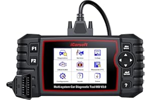 iCarsoft MB V2.0 OBD2 Máquina Diagnosis Coche para Ben.z/Sprinter/Smart, Escáner de Todo el Sistema, Detector Fallos Coche con 9 Funciones Reinicio, Prueba de Batería, Actualización de por Vida