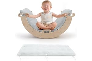 Lischwert Cojín para arco de escalada Montessori juguetes a partir de 1 año (plata)