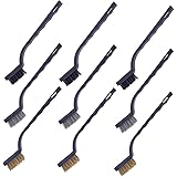 Gunpla Ensemble de 9 Mini Brosses en Fil Métallique 3 en Acier Inoxydable 3 en Laiton 3 en Nylon pour Nettoyage Brossage Récu