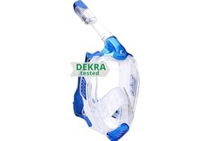 Khroom Máscara de esnórquel Segura para CO2 Probada por DEKRA máscara Facial Completa | Seaview X - máscara de Buceo para Adultos y niños