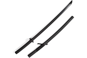 PLAYWELL Martial Arts Black Polypropylene Bokken W/Blood Groove With Scabbard