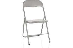 ‎HJH OFFICE hjh OFFICE Klappstuhl gepolstert TUDELA Basic Besucherstuhl Faltstuhl klappbar, bis 120kg belastbar, Grau