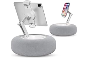 viozon Tablet Ständer, Kindle Kissen Halterung, Kompatibel mit 4,7 Zoll-13 Zoll Telefon/Tablet, iPad, iPhone, Kindle, Handy Ständer, Höhen Winkelverstellba, 5,7 Zoll Abnehmbare Kissen, grau