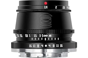 TTArtisan Objectif 35 mm F1.4 APS-C à mise au point manuelle compatible avec les appareils photo Panasonic/Olympus Macro M4/3 comme E-M1X E-M1 Mark III E-M5, G100KGK-K G100VGK-K G100MGK-K G95GK