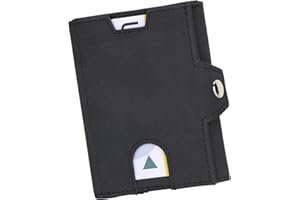 SOGYECS Portmonee Herren Geldbörse Leder mit Münzfach & RFID Schutz Slim Wallet Karten Geldbeutel Kreditkartenetui Herren dunkelgrau