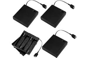 SOPWMAP 4 Pièces Support de Batterie AA avec USB, Boîte de Rangement pour 4 Piles AA,6V Plastique Support de Batterie Coque avec Prise Femelle USB pour Jouets, Voitures Télécommandées et Projets Électroniques
