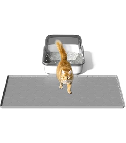 Katzenklo Matte 56x86cm - Silikon Unterlage Rutschfest & Wasserdicht