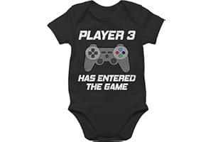 Shirtracer - Baby Body Junge Mädchen - Zur Geburt - Player 3 has entered the game I Zocker Schwangerschaft verkünden Gamer