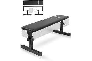 ‎SPORTINATOR SPORTINATOR® verstellbare Hantelbank – Flachbank für vielseitiges Krafttraining, 5-fach höhenverstellbar (38-54 cm), gepolsterte und rutschfeste Sitz-/Liegefläche, belastbar bis 200 kg