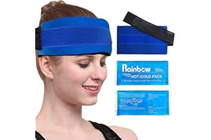 WORLD-BIO Emballage de glace en gel pour les blessures, compresse froide/chaude réutilisable pour les migraines et soulagement des tensions, thérapie flexible pour le genou, l'épaule, le dos, cou et la cheville