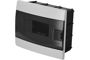 Quadro Elettrico da Incasso 1 File per 8 Moduli 104,5x215,5x173,5 mm IP40 – Bianco Scatola di Distribuzione in ABS – Centralino per Impianti Elettrici da Interno – Horoz Electric