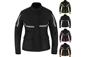 ZXT MOTO Motorcycle Motorbike Ladies Jacket Waterproof Cardura Fabric Women Motorbike Jacket with Removable CE Armors Protected Biker Jacket for Womens