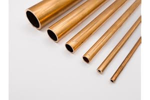 ZGG Tubo de cobre Cu99,9 DHP redondo apto para sanitarios, diámetro 6 – 32 mm, grosor 1-2 mm, longitud 50 – 2000 mm, tubo redondo, barra de perfil hueco (2000 mm = 200 cm, diámetro exterior x grosor de