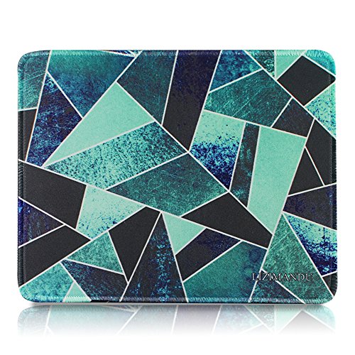 Gaming Mauspad(260 x 210 x 4 mm) ,Lizimandu Silent Designer Mousemat /Standard Size Anti-Rutsch-Gummi-Basis Mauspad(Grün Fragment/Green Fragment)
