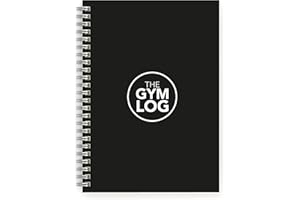 BRANDED PADS The Gym Log - The Perfect Logbook to record all your Workouts - A5 size with 104 pages and enough space for 100 workouts - An essential for all fitness regimes (Black)