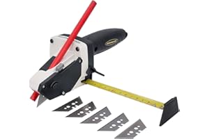 TOUGH MASTER Aluminium Alloy All in One Drywall 5M Gypsum Board Accuracy Cutting & Marking Tool Device, Woodworking Tool For Foam/KT Board Hand Tool DIY Cutter