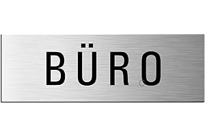 ‎OFFORM DESIGN Schild Büro XL Türschild 240 x 80 mm Aluminium selbstklebend Nr.25211-S