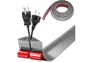 MEYUXG Floor Cord Covers Channel, Floor Cable Cover Protector, 3cm x 2m Heavy Duty Wire Cover, Protect Cables and Prevent Trip Hazards, Suitable for All Power Cords, Home, Warehouse, School (Gray)