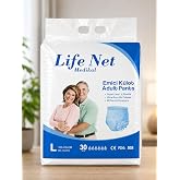 Life Net Medikal Emici K&uuml;lot Yetişkin Bezi, 30 Adet, M/L/XL, 3D Sızıntı &Ouml;nleyici, Ultra Kuru &Uuml;st Tabaka (Large)