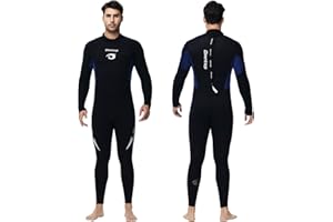 Owntop Muta da 5 mm per uomo e donna, in neoprene, con cerniera posteriore, per adulti, lunghezza intera, termica, flessibile, per immersioni in acqua fredda, surf