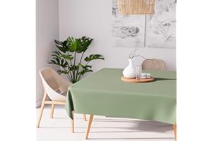 SOLEIL D'OCRE Soleil d’Ocre, kwadratowy obrus plamoodporny Alix, 180 x 180 cm, khaki