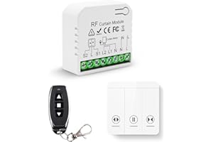 Interruttore Tapparelle Con Telecomando RF, Tedeligo Modulo Per Persiane Elettriche Senza Fili Telecomando Per Tapparelle Elettriche Portata Di Controllo 100M Due tipi di telecomandi wireless