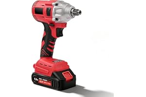 Candeon Avvitatore A Impulsi A Batteria, 300Nm 1/2" Chiave A Percussione Elettrica Senza Fili Con 1300mAh Batteria, Avvitatore Ad Impulsi Brushless Avvitatore A Percussione Per Auto Casa