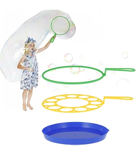 Seifenblasen-Set Für Kinder Mit 16 Stäben & 2 Schalen – Große Blasen Für Draußen, Bunt & Robust, Perfekt Für Partys & Sommer