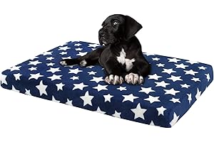 EMPSIGN Panier pour Chien M, 76x51x6,6cm, Coussin Chien Moyen Taille Lavable en Machine, Tapis pour Chien Imperméable, Matelas Chien Réversible (Frais et Chaud), Navy