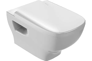 Jacob Delafon - Pack WC Suspendu Sans Bride STRUKTURA - Compatible Double Chasse 3/6L - Abattant Recouvrant - 34,0x41,0x54,0 cm - Blanc - EDE112-00