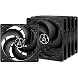 ARCTIC P12 (5 Pièces) - 120 mm, Ventilateur Boitier Silencieux, Pression Statique Élevée, Roulement à Fluide Dynamique, Suppo
