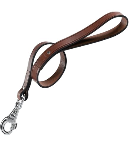 Guinzaglio Tripla Treccia Pet's Market - Cuoio Per Cani, Gancio Robusto, Misura 50 Cm
