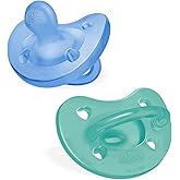 Chicco PhysioForma Silicone Pacifier 6-16 m Blue: Pack Baby Pacifier Soft and Delicate, Supports Physiological Breathing, Erg