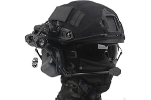 AQZXDC Airsoft Helm Set, mit Taktischem Headset & Brille & NVG Halterung & Teleskop Modell Tactical Gear Kombination, Für Outdoor Paintball Schutzjagd