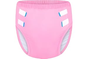 LittleForBig mjuka sidenunderkläder bekväma tvättbara återanvändbara Primary Comfort Cloth träningsbyxor för vuxna Rosa S