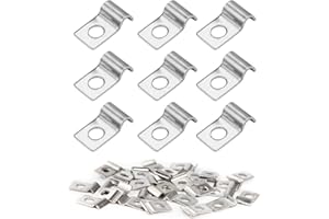 SHUOHONG 50 Piezas Abrazaderas Metalicas de Tubo en U, Abrazaderas Metalicas para Tubos, Grapas para Cables Pared, Abrazaderas de Acero Inoxidable, Abrazaderas Para Tubos para Cable Ø 4 mm