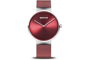 BERING Unisex Quarz Uhr | Armbanduhr 39 mm Edelstahlgehäuse und Zifferblatt | Milanaisearmband | Saphierglas | 5 ATM | 14539