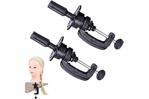DMZK 2 Pezzi Supporti Regolabili per Testa,Manichino per Manichino da Addestramento, Supporto per Manichino, per Parrucche, per Lo Styling della Testa, Regolabile,Nero