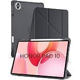 CONSTRAIN - Honor Pad 10 12.1 in&ccedil; ile Uyumlu Standlı Kalem B&ouml;lmeli Uyku Modlu Akıllı Tablet Kılıf Kapak - Siyah