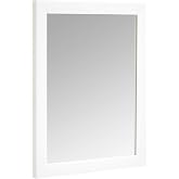 Amazon Basics Rectangular Wall Mirror Standard Trim, White, 40.6 x 50.8 cm
