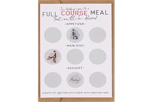 CJ&M Naughty Scratch Off, Full Course Meal,Funny Scratch Off Birthday Card for Him,Rude Gift for Him, Surprise your boyfriend, husband, or other half with this sexy, funny scratch card.