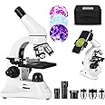 ESAKO 40-2000X Microscope for Kids Students Adults, with Mechanical Stage, Carry Bag & Slides Set Metal Body Microscope for Science Education School Laboratory