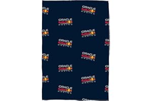 CHARACTER WORLD Oracle Red Bull Racing oficjalnie licencjonowany koc polarowy, wzór Formuły 1, super miękka, ciepła narzuta, idealny do sypialni dla nastolatków, na kemping i nocowanie, rozmiar 100 x 150 cm,