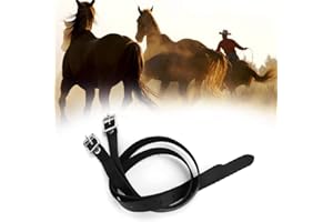 CAIQINLEN Stirrup Leathers, Reins For Horses, 50cm Horse Buckle Stirrup Belt Horse Stirrup Leathers Horse Tool Safety Stirrups for horse tool