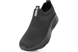 ODCKOI Mens Slip On Trainers Lightweight Casual Mesh Walking Running Shoes Breathable Comfort Fashion Jogging Sneakers for Gym Fitness