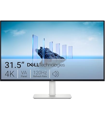 Dell S3221QS 31.5 inch 4K UHD (3840x2160) Monitor, 1800R Curved