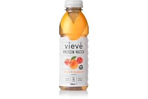 Vieve Protein Water 6x500ml - Peach & Raspberry | 20g Protein, Sugar Free, Fat Free & Dairy Free | A Ready to Drink Alternative to Protein Powders & Shakes | 6 Pack