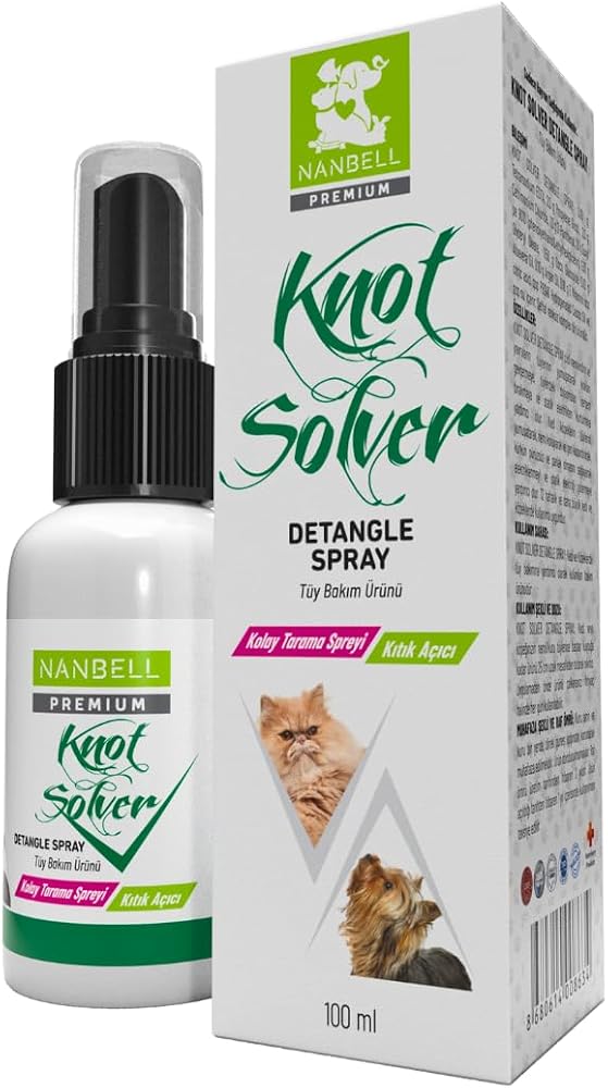 Knot Solver Kediler Ve Köpekler İçin Kıtık Açıcı/Kolay Tarama Spreyi 100ML